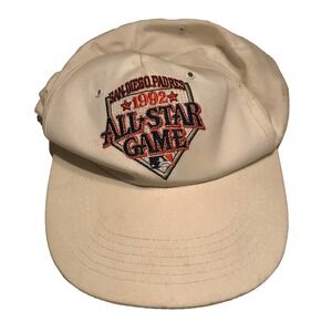 Vintage San Diego Padres 1992 All Star Game Sports Specialties White Hat Cap MLB